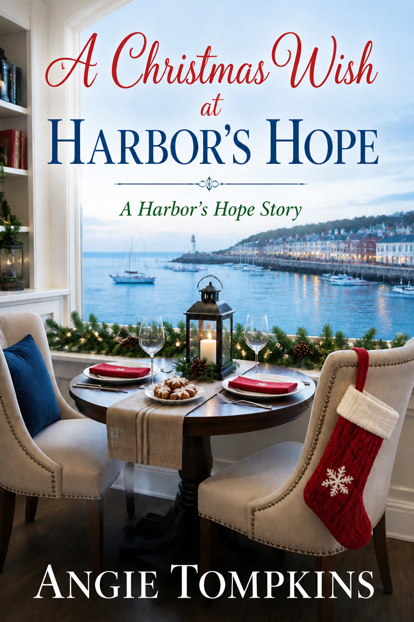 A Christmas Wish at Harbor's Hope by Angie Tompkins book cover